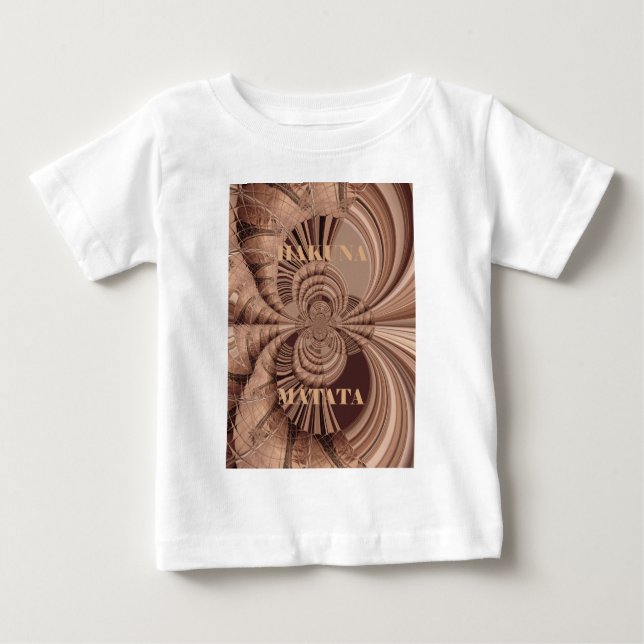 T-shirt Pour Bébé Hakuna Matata Kenya Giraffe Safari tissé Sourveni (Devant)