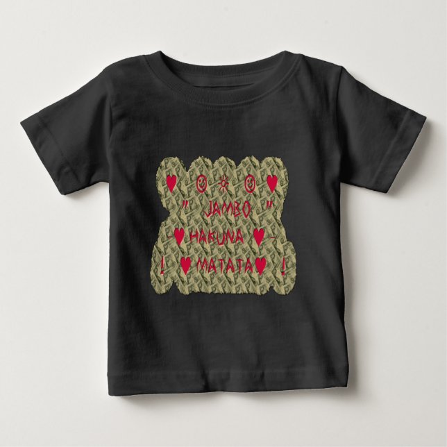 T-shirt Pour Bébé Hakuna Matata Talk Argent Art Design (Devant)