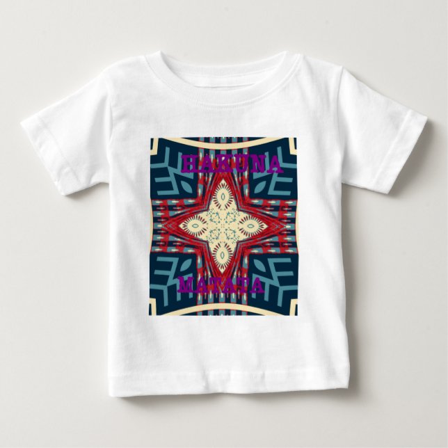 T-shirt Pour Bébé Hakuna Matata Texte Hope Art Abstrait Design d'imp (Devant)