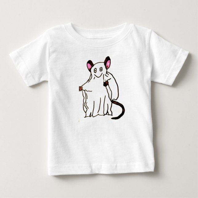 T-SHIRT POUR BÉBÉ HALLOWEEN MOUSE GHOST (Devant)