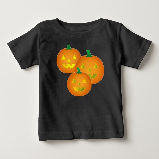 T-SHIRT POUR BÉBÉ HALLOWEEN T CHEMISE AVEC CITROUILLE (Devant)