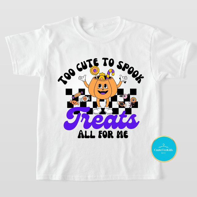 T-shirt Pour Bébé Halloween trop mignonne pour parler Citrouille mig (Créateur téléchargé)
