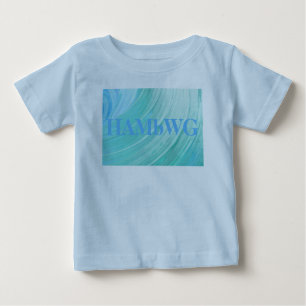 T-shirt Pour Bébé HAMbWG - T Shirt Enfant - Tourbillon Aqua avec Log