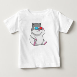 T-shirt Pour Bébé Hamster avec lunettes