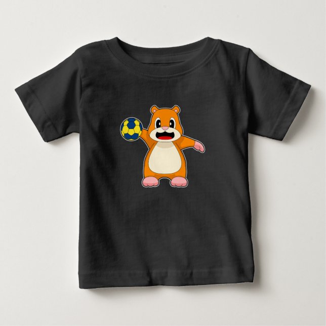 T-shirt Pour Bébé Hamster Handball player Handball (Devant)