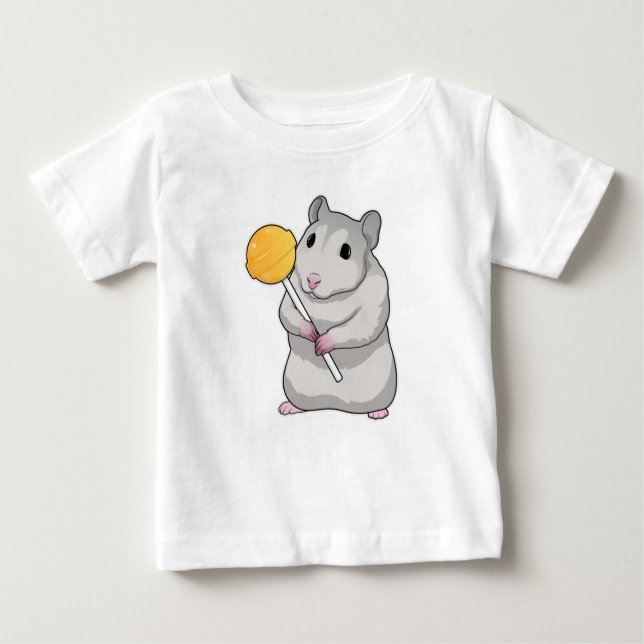T-shirt Pour Bébé Hamster Lollipop (Devant)