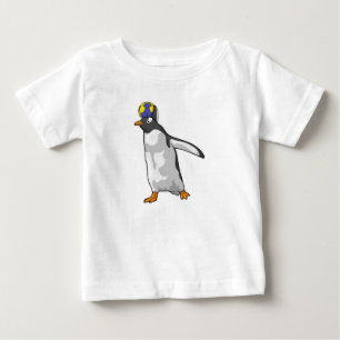 T-shirt Pour Bébé Handball joueur de pingouin Handball