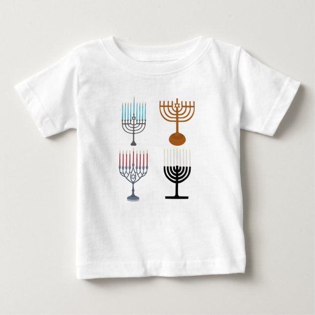 T-shirt Pour Bébé Hanoukka judaïsme religion juive (Devant)