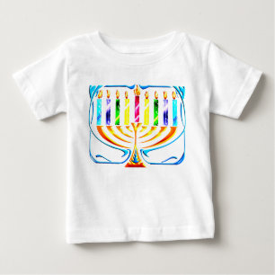 T-shirt Pour Bébé Hanoukka Menorah - Chanukah Menorah