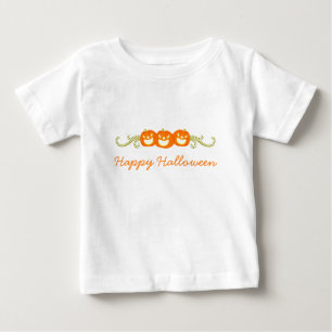 T-shirt Pour Bébé Happy Citrouille Swirls Halloween Infant Tee