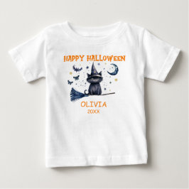 T-shirt Pour Bébé Happy Halloween aquarelle