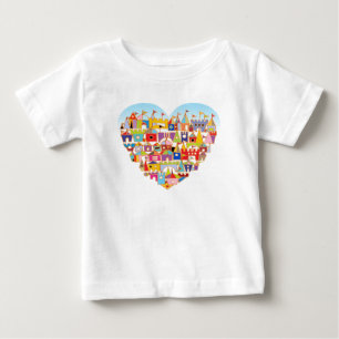 T-shirt Pour Bébé Happy Heart Village