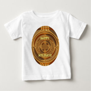 T-shirt Pour Bébé Happy Holidays Circle Art Print/Design