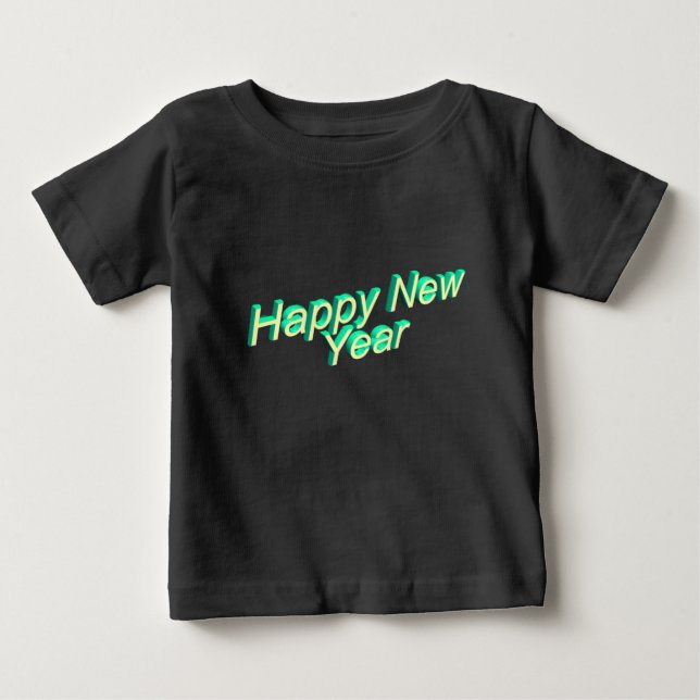 T-shirt Pour Bébé Happy New Year Baby Shirt  (Devant)