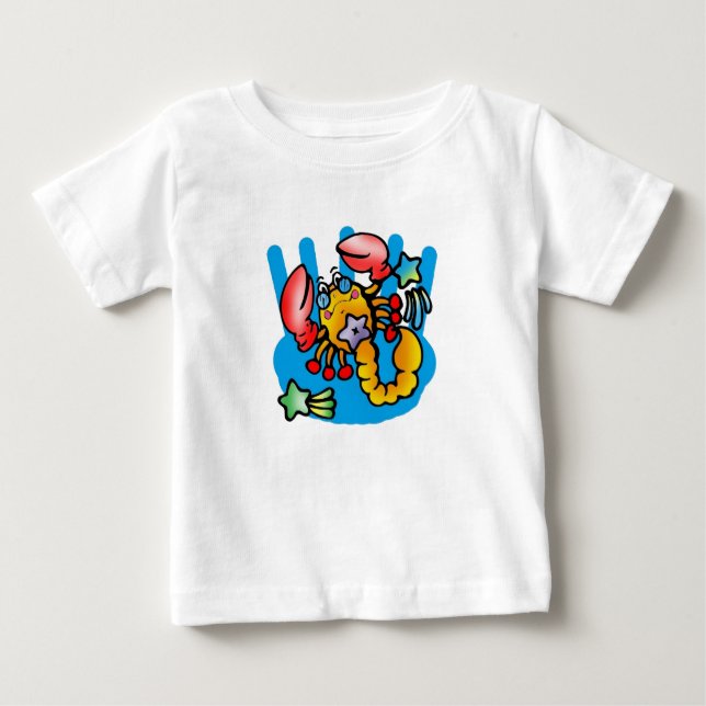 T-shirt Pour Bébé Happy Scorpio Scorpion avec Star (Devant)