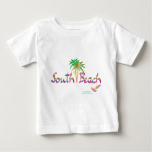 T-shirt Pour Bébé Happy South Beach, FL