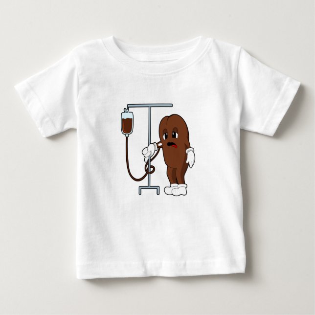 T-shirt Pour Bébé Haricot de café avec pot de café (Devant)
