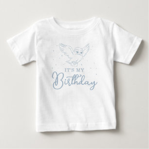 T-shirt Pour Bébé Harry Potter Hedwig Bleu Anniversaire Magique