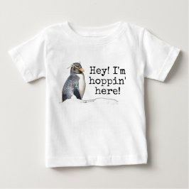 T-shirt Pour Bébé Hé ! Je suis Hoppin ici ! Chemise Rockhopper Pengu