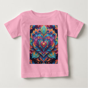 T-shirt Pour Bébé Heart Mandala