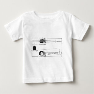T-shirt Pour Bébé Hélicoptère de Bell 47