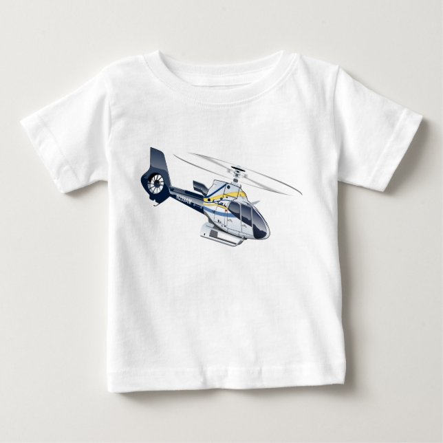 T-shirt Pour Bébé Hélicoptère de dessin (Devant)
