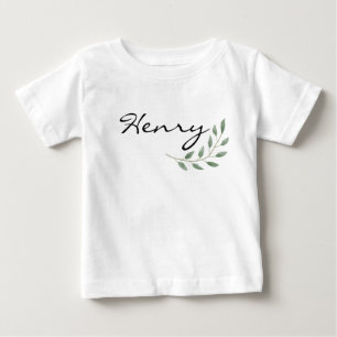 T-shirt Pour Bébé Henry Nom Révéler Vêtements Nature Feuille Botaniq