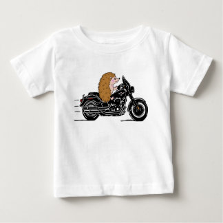 T-shirt Pour Bébé Hérisson géant à moto