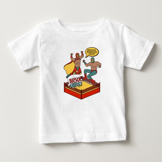 T-shirt Pour Bébé Héros de Lucha Libre (Devant)