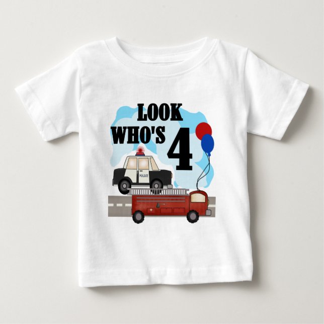 T-shirt Pour Bébé Héros de tous les jours 4e anniversaire (Devant)