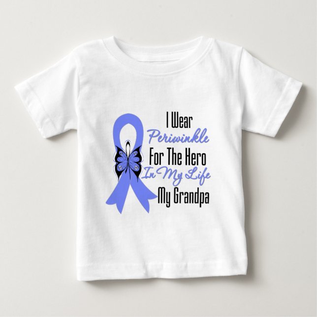 T-shirt Pour Bébé Héros oesophagien de ruban de Cancer mon (Devant)