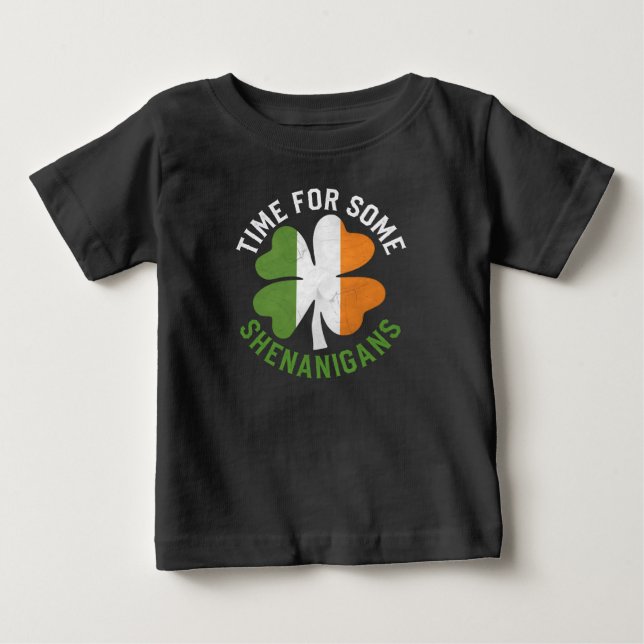 T-shirt Pour Bébé Heure pour certains Shenanigans Clover St Patrick' (Devant)
