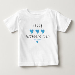 T-shirt Pour Bébé Heureux Coeurs de bébés Fêtes des pères