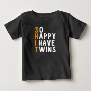 T-shirt Pour Bébé Heureux d'avoir des jumeaux