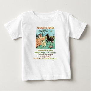 T-SHIRT POUR BÉBÉ HEY DIDDLE DIDDDDLE LE CHAT ET LE FIDDDDLE