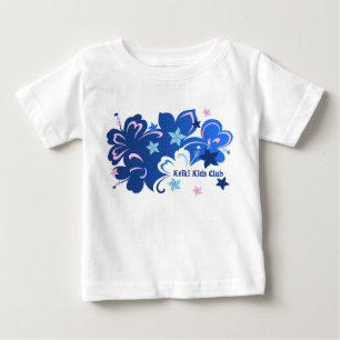 T-shirt Pour Bébé Hibiscus et papillon hawaïens