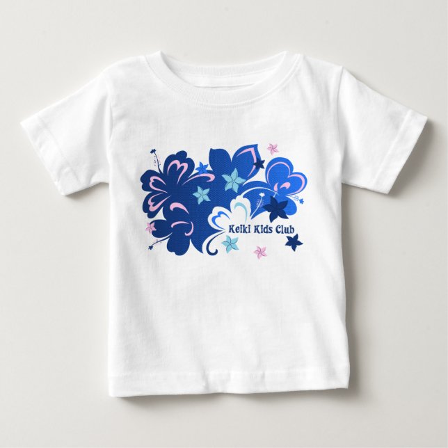 T-shirt Pour Bébé Hibiscus papillon Hawaïen et Papillon (Devant)