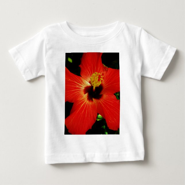 T-shirt Pour Bébé Hibiscus rouge (Devant)