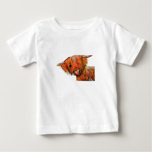 T-shirt Pour Bébé HiGHLaND CoW PRiNT SCoTTiSH ' RaY (oF SuNSHiNe)