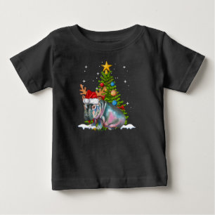 T-shirt Pour Bébé Hippo Fiona Arbre de Noël Hippopotame