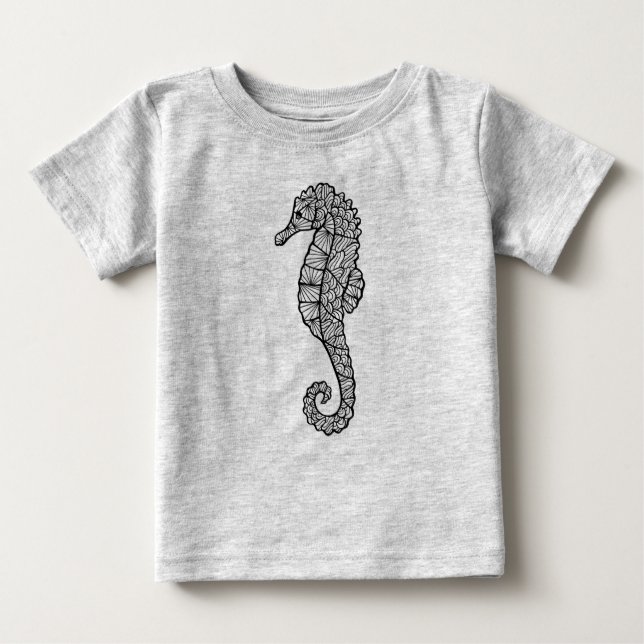T-shirt Pour Bébé Hippocampe inspiré (Devant)