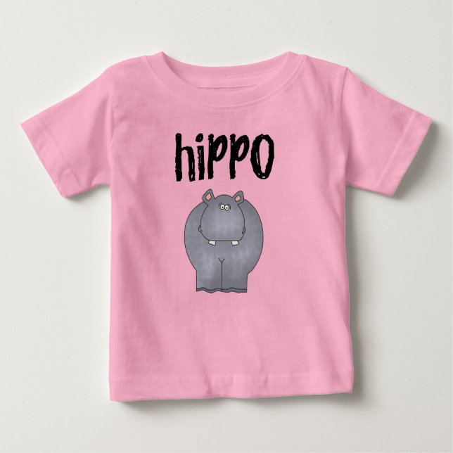 T-shirt Pour Bébé Hippopotame (Devant)