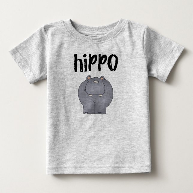 T-shirt Pour Bébé Hippopotame (Devant)