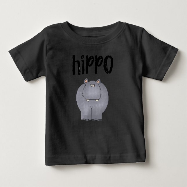 T-shirt Pour Bébé Hippopotame (Devant)