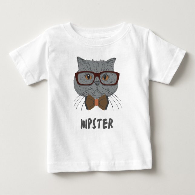 T-shirt Pour Bébé Hipster (Devant)