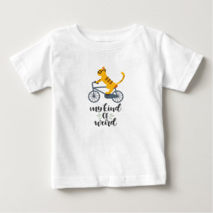 T-shirt Pour Bébé Hipster Bike Cat Tee