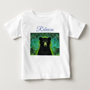 T-shirt Pour Bébé Histoire amusante Petit ours noir