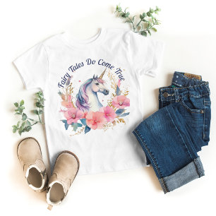 T-shirt Pour Bébé Histoire florale de la licorne