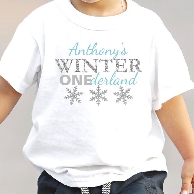 T-shirt Pour Bébé Hiver ONE derland 1er anniversaire (Créateur téléchargé)