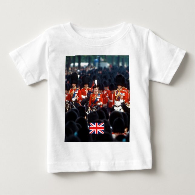 T-shirt Pour Bébé HM La Reine Elizabeth II Prince Philip London (Devant)